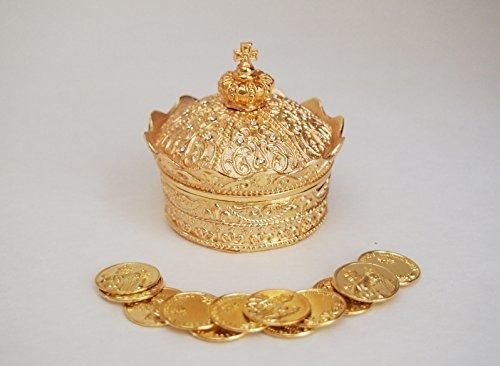 Elegante Corona De Oro Para Bodas Con 13 Monedas.