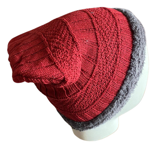 Beanie Con Cuellera: Gorro Rojo Con Bufanda
