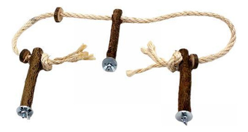 3 Bird Parrot Perches De Hamaca De Madera Para Cockatiel