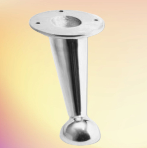 Patas Para Muebles Bocha Aluminio - 4 Unidades Plateado