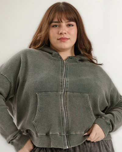 Campera Panal De Algodón Mujer Talles Grandes Marca Valvinna