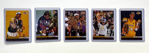 Kobe Bryant Los Lakers Nba Set 5 Campeonatos Tarjetas