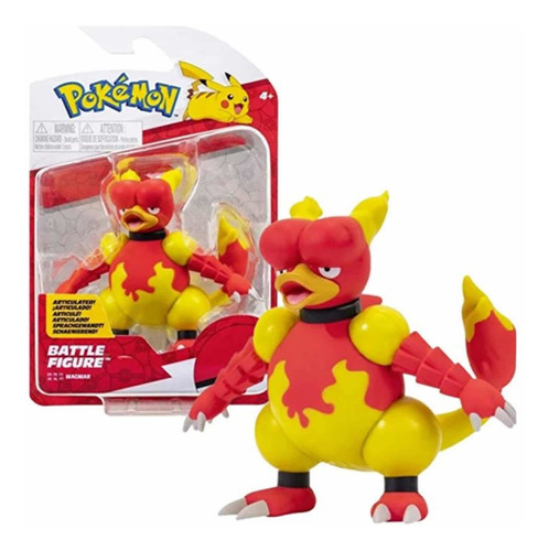 Pokémon Battle Figure Magmar Figura De Batalla Articulada