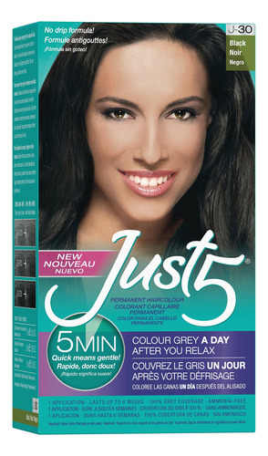 Just 5 - Tinte Permanente Para El Cabello Con Acondicionador