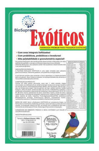 Farinhada Biosuprem Exóticos - 5kg