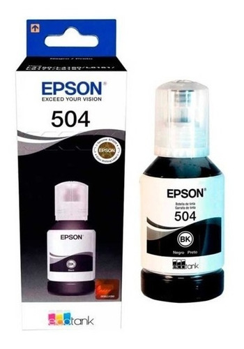 Tinta Epson T504  Negro 127 Ml  L4150 L4160 L6191 6161 L6171