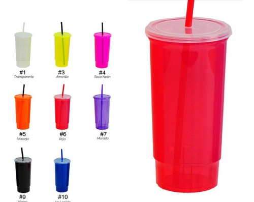 50 Vasos Tipo Star Venti Reusables Sin Derrames Blachelor