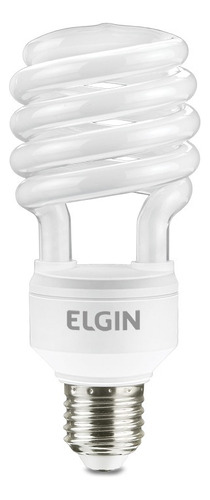 Lampada Eletronica Mini Espiral 25w 127v E27 6500k Elgin Cor da luz Branco-frio