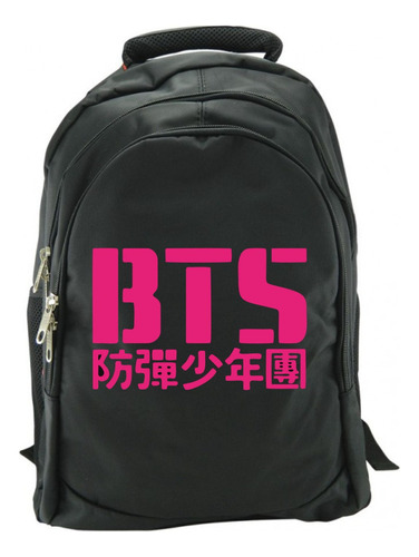 Morral Bts K-pop X Maleta Bolso De Espalda Diseño De La Tela Negro