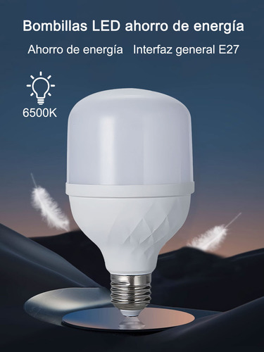 6 Pack Foco De Alta Potencia 15w Luz Fría Led 6500k E27