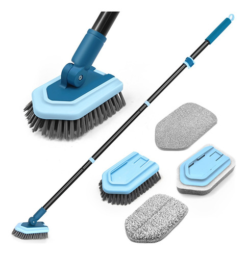 Jehonn 4 En 1 Extensible Cepillo De Limpieza Para Baño+pisos