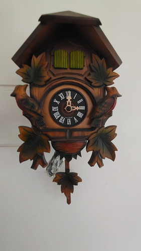 Reloj Cu-cu Alemán Antiguo-hubert Herr Alemán Dos Pájaros Café (Usado)