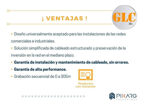Imagen 6 de 10 de Cable Utp Exterior Cat 5e Glc *max 100% Cobre Bobina 305 Mts