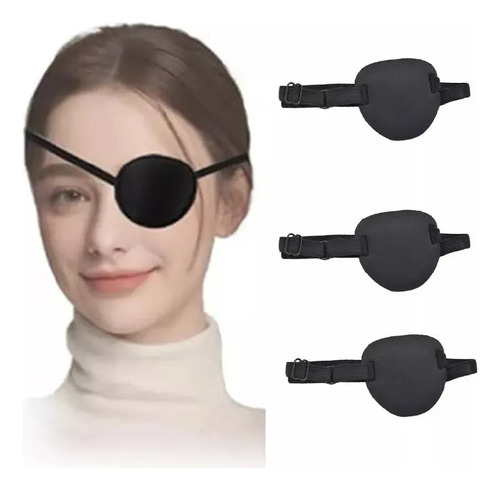 3 Pzs Parche Para Ojo 3d Ajustable Gafas Piratas Cosplay