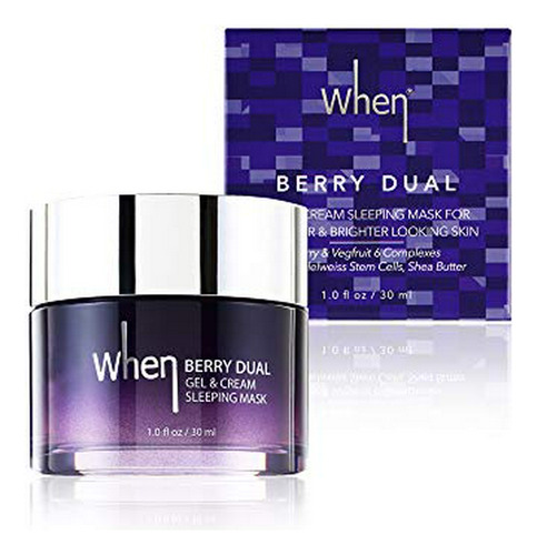 When Beauty Berry Sleeping Mask - Gel Y Crema Dual Renovació