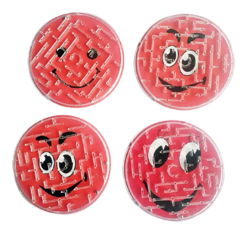 Juegos Modernos Para Familia, Mxmem-002, 10 Pzas, Circulares Color Trasparente