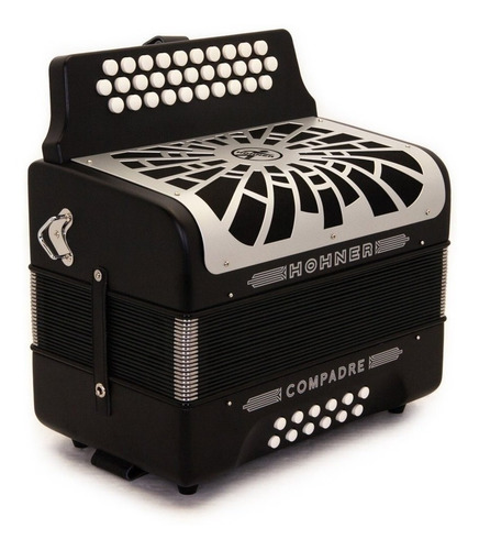 Hohner A48221 Acordeón Compadre Diatónico Sol-do-fa Negro