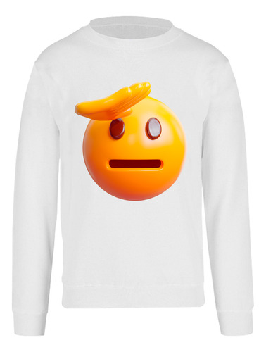 Sudadera Cuello Redondo Personalizada Emoji Serio