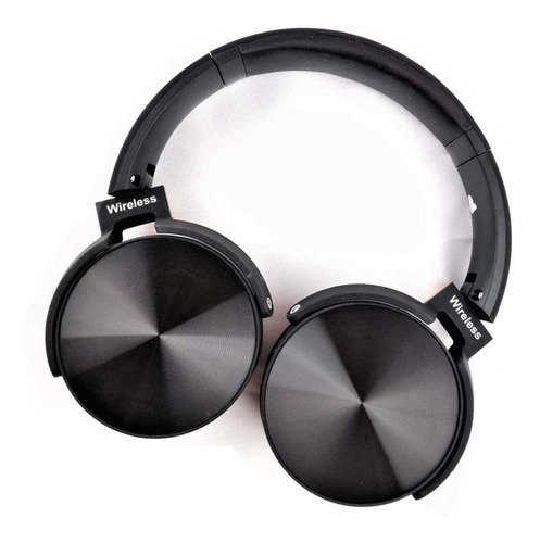 Auriculares inalámbricos supraaurales, plegables, Bluetooth, color negro, color claro sin luz