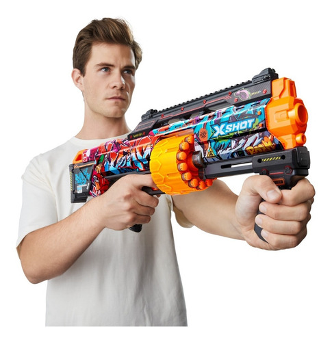Imagen 3 de 8 de Pistola Lanza Dardos X-shot Zuru Skins Last Stand Graffiti