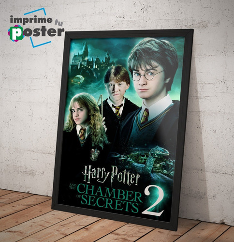 Cuadro Harry Potter La Camara Secreta 33x43 Marco Cn Vidrio