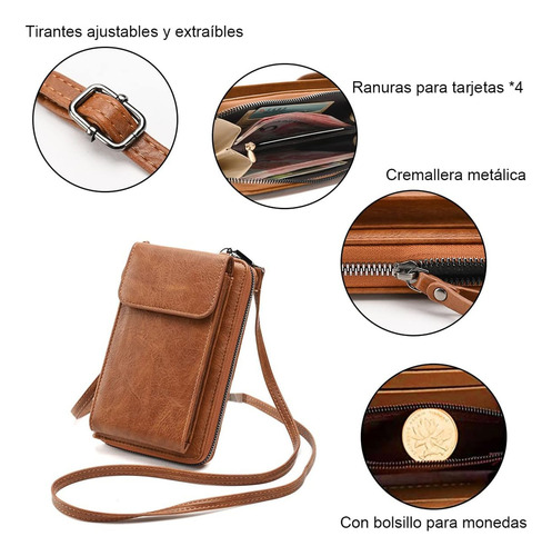 Bolso Cruzado Pequeño Para Celular, Bandolera Mujer