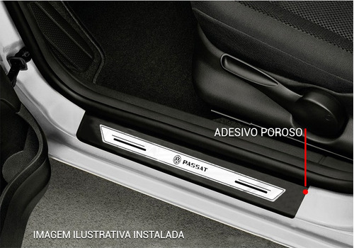 Imagem 2 de 2 de Soleira Protetora Porta Premium Volks Passat Todos - Branco