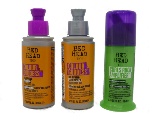 Tigi Colour Goddess Shampoo, Acond. Y Curl Rock Pack Viaje