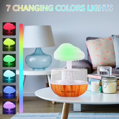 A Difusor De Luz Nocturna Con Lluvia De Nubes De 7 Colores