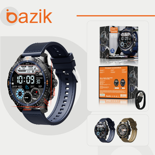 Relógio Inteligente Smartwatch Ultra Bazik Prime W92 Pro Max Masculino Smartwatches Para Android, Ios Whatsapp Chatgpt 100 Modos Esportivos Gps Ip68 1.43 Amoled 466*466 Px 470mah