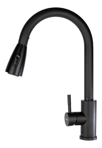 Cnx Mezcladora Flexible Monomando Para Fregadero Negro