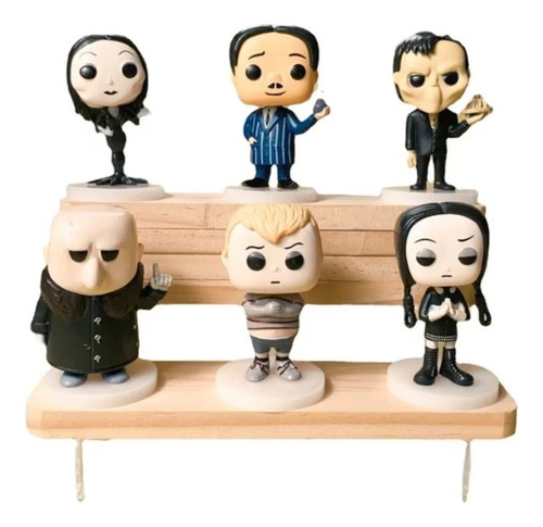 Figuras Muñecos Los Locos Addams Set X6 8cm Wednesday Mortic