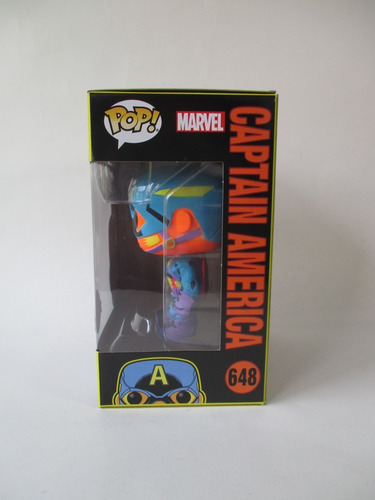 Funko Pop Captain America Black Light #648 (Usado)