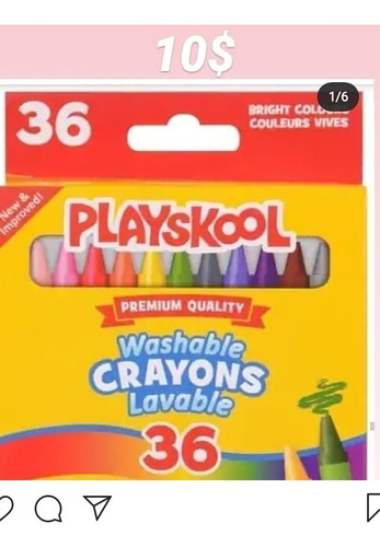 Colores Playskool Importado Caja De 36 Colores