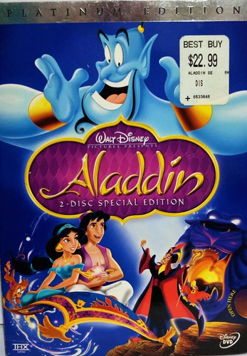 Walt Disney Aladdin Platinum Edition Import Movie Dvd R1