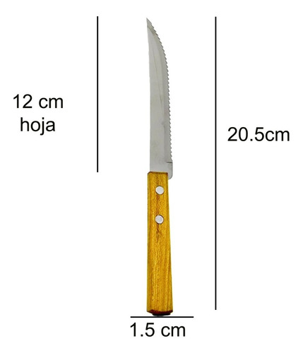 Cuchillo Para Asado Sierra 6 Piezas