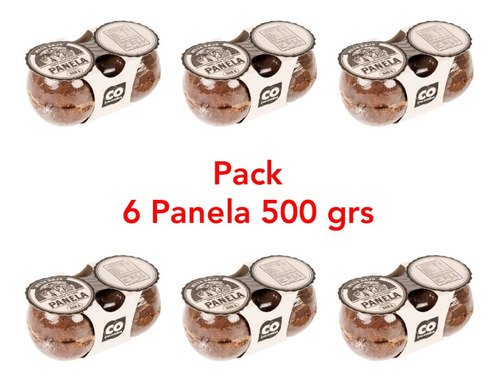 Pack 6 Panela 100 %  Jugo De Caña Mesa Baja 500 Gr. Rodelas
