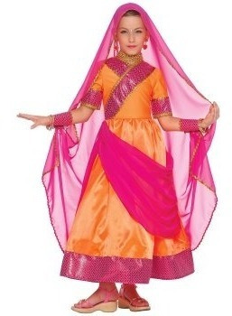 Disfraz De Bollywood, India, Hindu Para Niñas, Envio Gratis