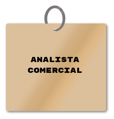 Chaveiro Analista Comercial Mdf Faculdade Rh C/ Argola