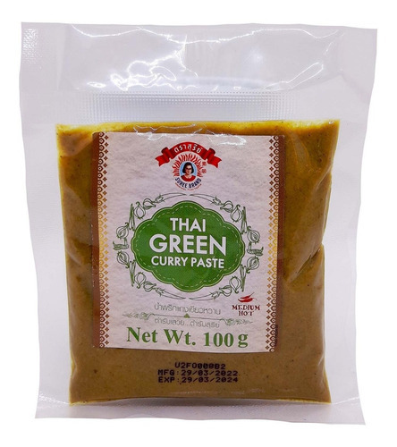 Pasta De Curry Verde 100 Gr. Origen Tailandia