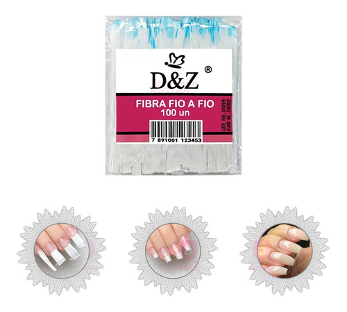 Kit 200 Fibras De Vidro Fio A Fio Unha Gel Nails Alongamento