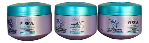 Kit 3 Creme Tratamento L'oréal Elseve Pure Hialurônico 300g