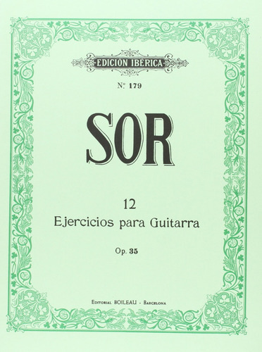 Libro - 12 Ejercicios Para Guitarra Op.35 