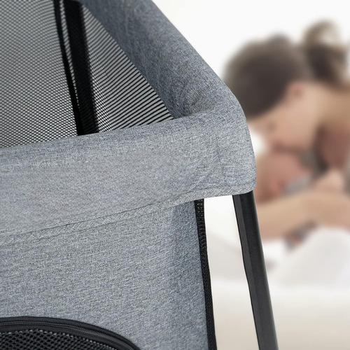 Cuna Corral Viajero Para Bebé Pamo Babe Ligero Y Compacto Color Gris Claro