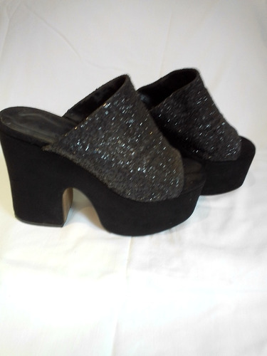 Zapatos Sarkany N 38 Negro Con Glitter De Fiesta 