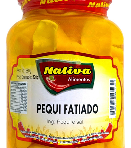 Pequi Fatiado Em Conserva 680g Nativa - O Sabor Do Cerrado