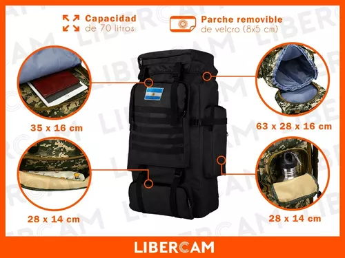 Mochila Camping Tactica Militar Viaje Mochilero Trekking Color Camuflaje  Pixelado