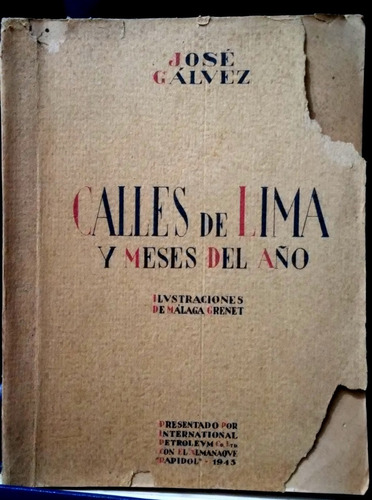 Jose Gálvez Calles De Lima Y Meses Del Año 1943 Incluye Mapa