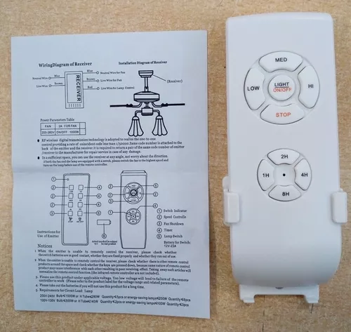 Ventilador Techo Luz Led 18w Control Remoto Mod 1011 Timer