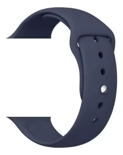 Pulseira De Silicone Para Relógio Smartwatch 42mm 44mm 45mm Cor Azul-escuro